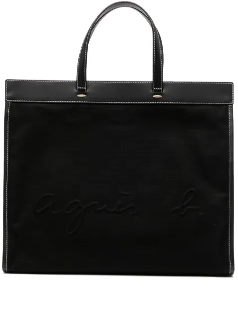 agnès b. canvas tote bag Black P629VTH8