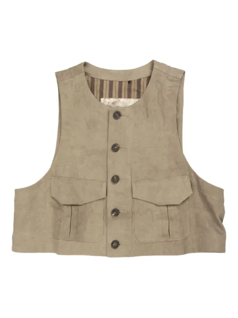 Ziggy Chen cropped waistcoat Neutrals 0M2510112