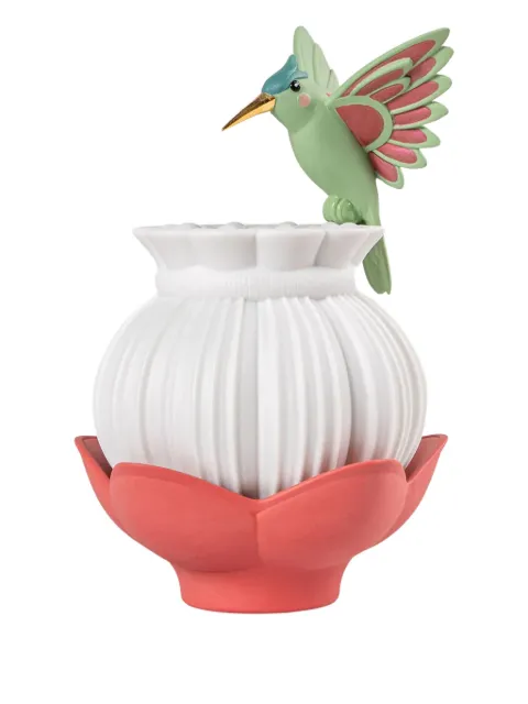 Lladró hummingbird vase (22cm x 15cm) White 01024387