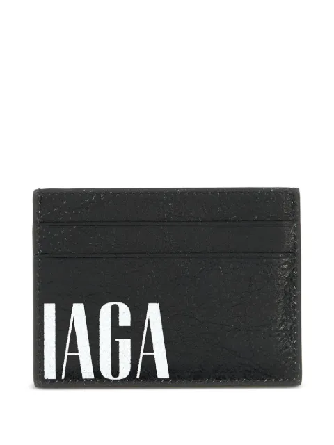Balenciaga logo-print card holder Black 8274382ABO0