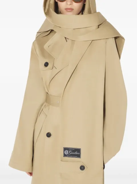 Jean Paul Gaultier double-breasted belted trench coat Neutrals 2504WOU019C072