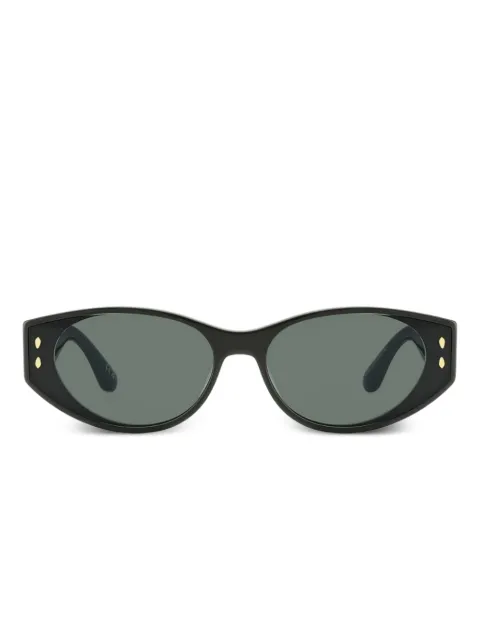 Isabel Marant Eyewear oval-frame studded sunglasses Black IM0185GS