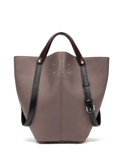 Maison Margiela medium Dress-Age leather dual-strap tote bag Brown SB1WD0039P7268