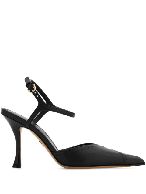Ferragamo pointed-toe leather pumps Black 779821