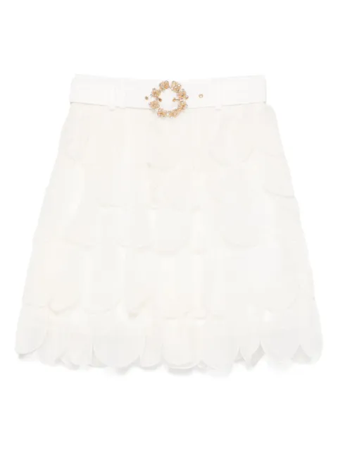 M.Marquise Karmen mini skirt White KARMENIVORY02