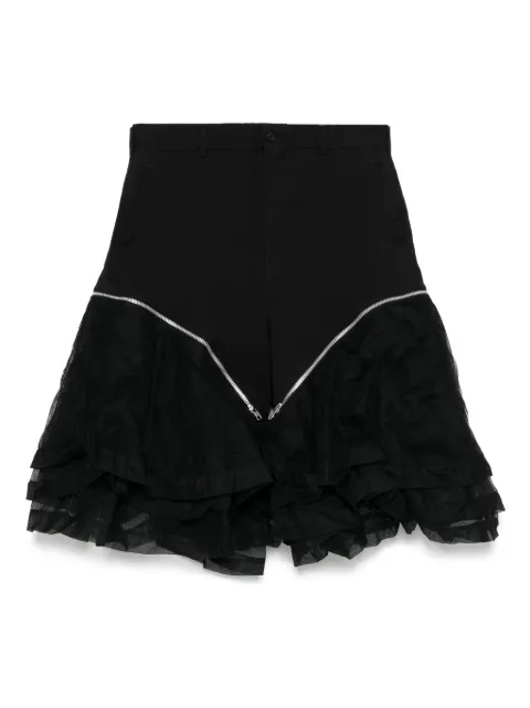 Comme des Garçons Homme Plus ruffled shorts Black POP023