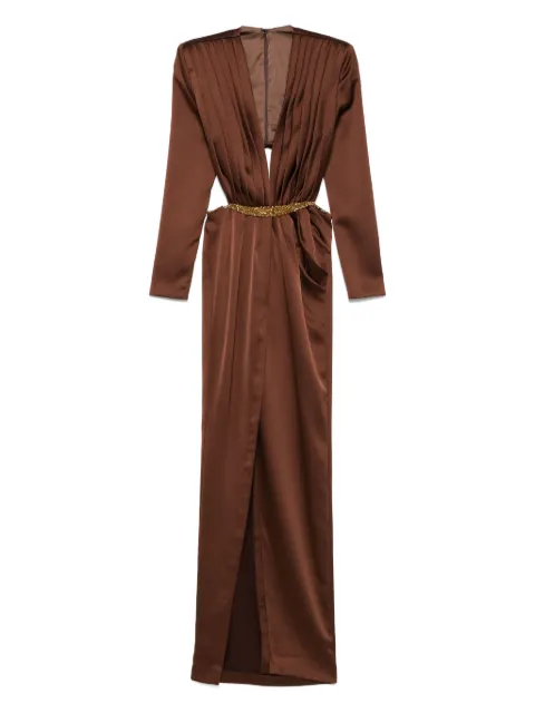 M.Marquise Jaslyn maxi dress Brown JASLYNBROWN
