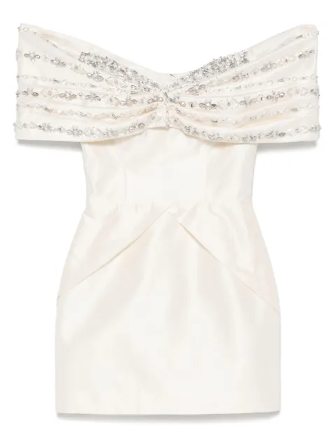 M.Marquise Georgia mini dress Neutrals GEORGIAIVORY02