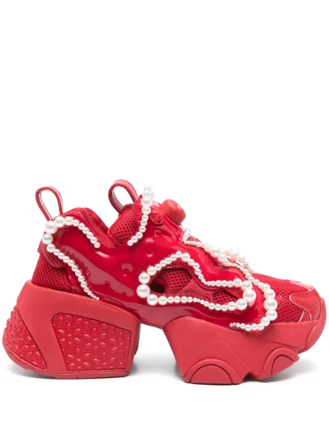 Noir Kei Ninomiya x Reebok pearl-embellished sneakers Red 3OK102