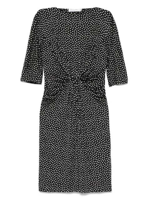 Christian Dior Pre-Owned 2010s polka dot-print midi dress Black HOLADIO486