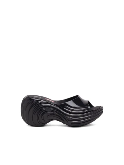 Diesel x Melissa platform wave sandals Black P01608PS916