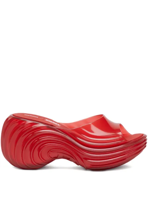Diesel x Melissa platform wave sandals Red P01608PS916