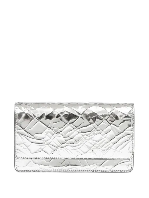 Maison Margiela mirrored cracked-effect chain wallet Silver SA3UI0018P5016