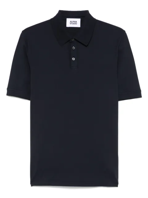 ALPHA STUDIO short-sleeve polo shirt Blue AU1333B