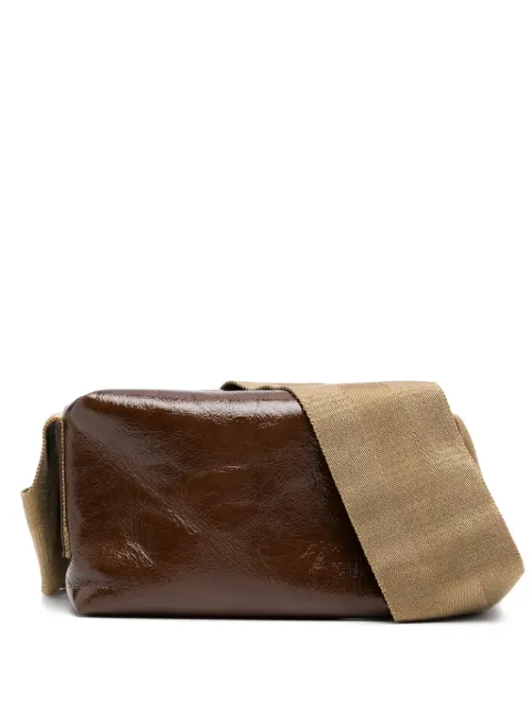 Uma Wang small leather shoulder bag Brown S5WUB0032BRWNMSTRD