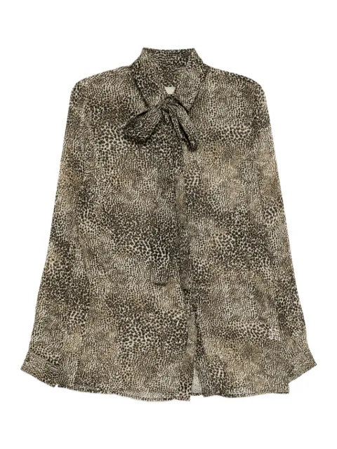 Elie Saab animalier-print shirt Brown SH000PS25SI001