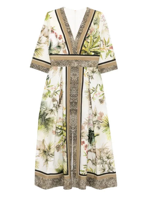 Elie Saab savannah-print dress Green D0716PS25PO013