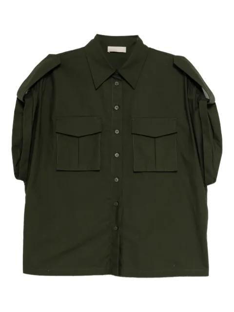 Elie Saab cotton poplin shirt Green SH089NS25PO009