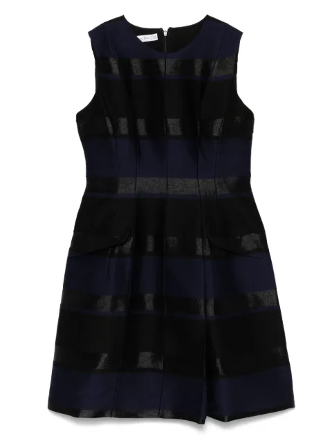 Christian Dior Pre-Owned 2010s striped mini dress Blue HOLADIO483