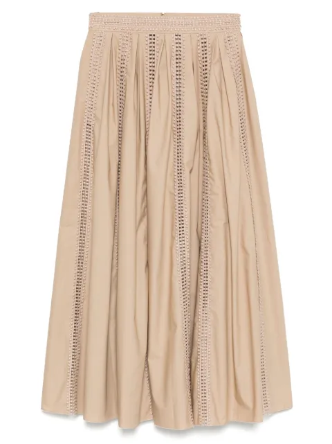 Elie Saab trim embellished poplin skirt Neutrals SK139NS25PO009