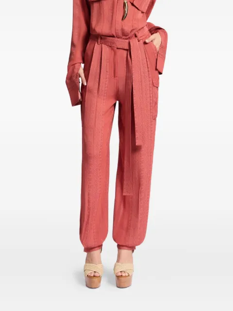 Elie Saab cargo-pocket belted trousers Pink P0100NS25VI003