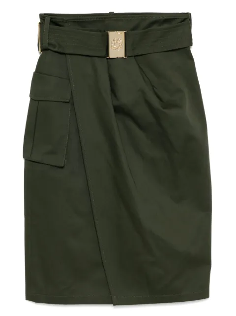 Elie Saab gabardine wrap skirt Green SK130NS25GA002