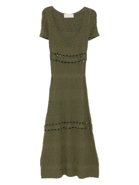 Elie Saab cut-out midi dress Green D0564NS25CK002