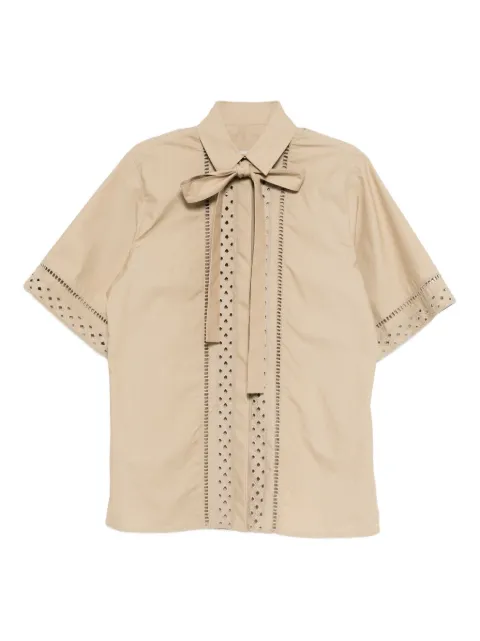 Elie Saab embroidered cotton shirt Grey SH105NS25COE09