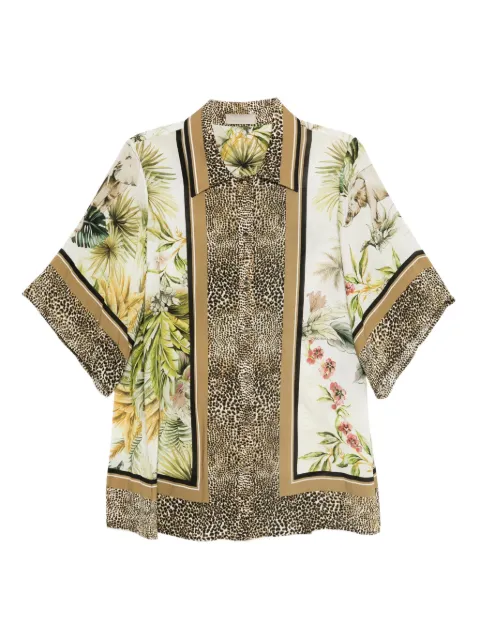 Elie Saab savannah-print chiffon shirt Neutrals SH108PS25SI001