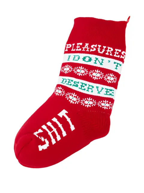 Pleasures Naughty Holliday sock Red P24W058RED