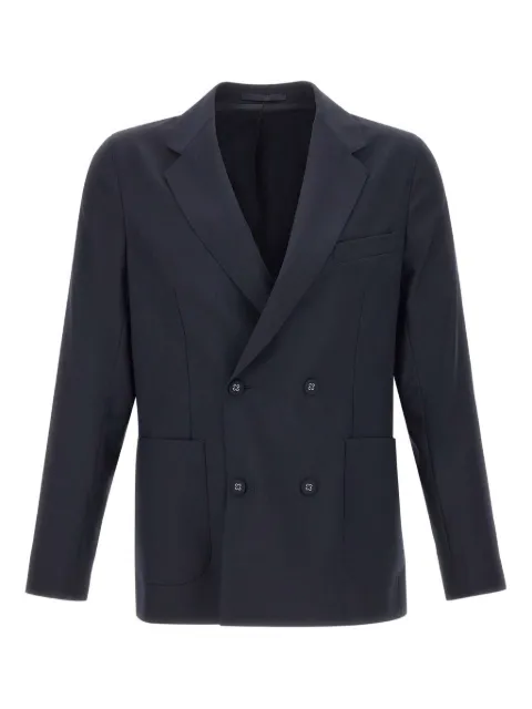 Officine Generale Leon double-breasted blazer Blue S25MTLG403R