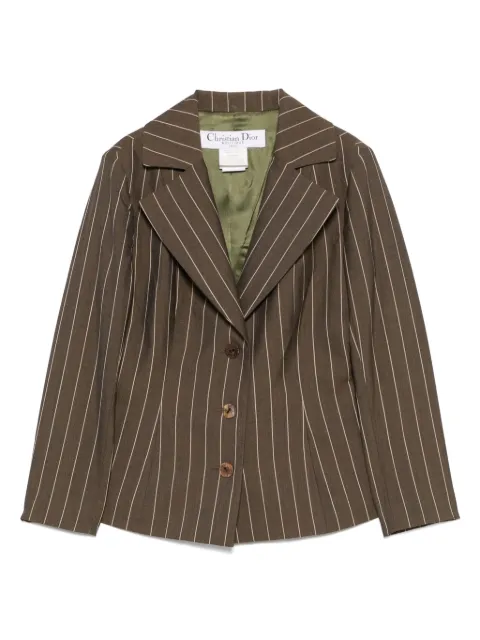 Christian Dior Pre-Owned 2000s pinstriped blazer Brown HOLADIO478