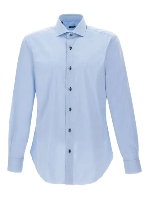 Barba cotton-blend shirt Blue I1U02P0136083