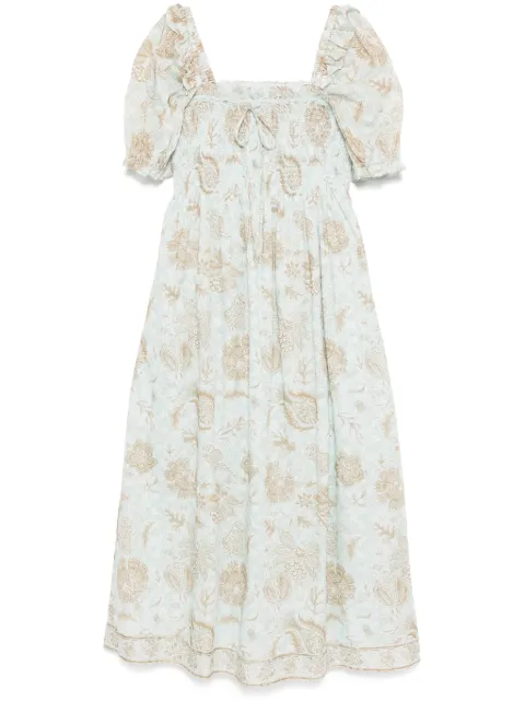 HILL HOUSE HOME The Scarlett midi dress Blue HHSP25DR537CTASP