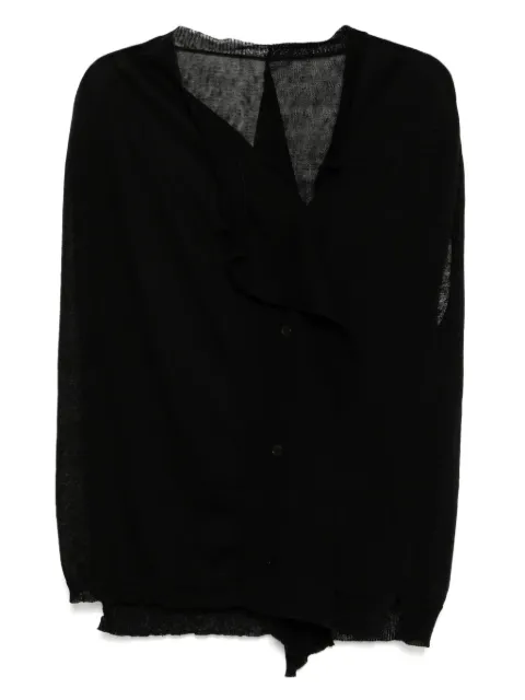 Yohji Yamamoto draped cardigan Black FPK06371