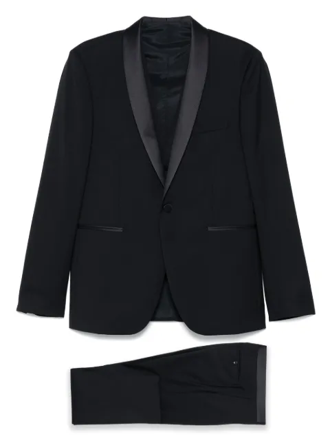 Tagliatore shawl-collar dinner suit Blue EFBR18A01060070