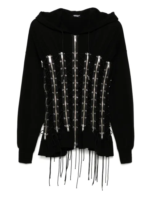 Undercover eyelet hoodie Black UC1E1807