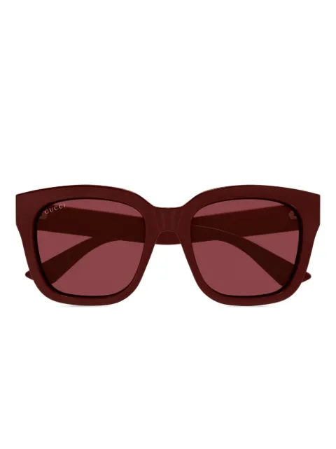 Gucci Eyewear Interlocking G square-frame sunglasses Red GG1338S