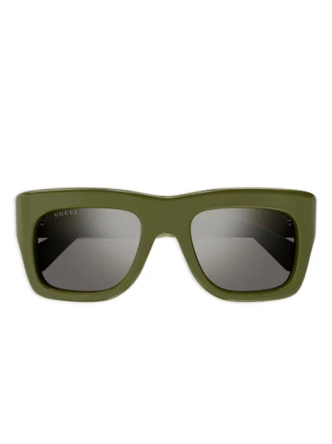 Gucci Eyewear logo-lettering sunglasses Green GG1811S