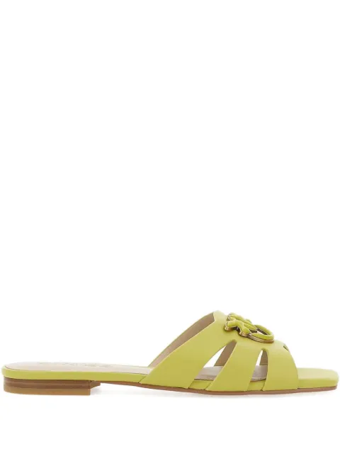 PINKO Marli 09 leather flat sandals Yellow SD0313P003