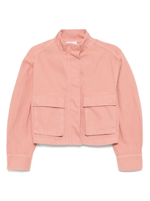 Maison Kitsuné cropped workwear jacket Pink OW02121WD4012