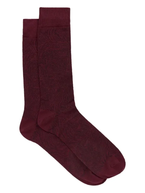 ETRO leafy jacquard socks Red MAVA0001AC141