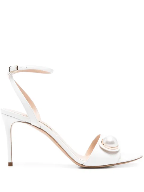 Casadei 90mm leather sandals White 1L310J0801TIFFA