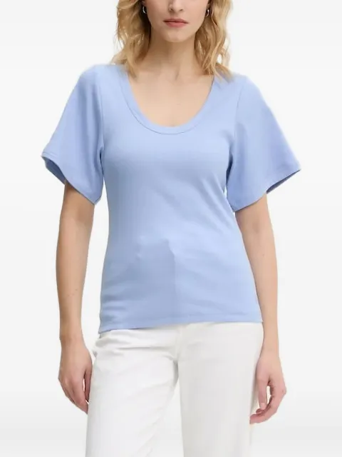By Malene Birger ribbed scoop-neck T-shirt Blue 102470