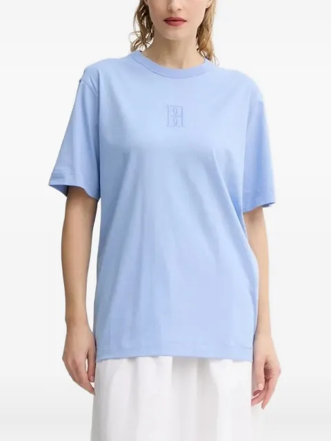 By Malene Birger embroidered short-sleeved T-shirt Blue 102472