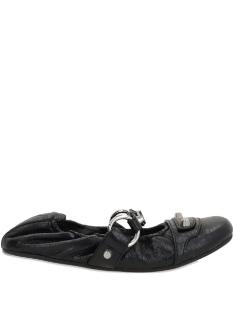 Balenciaga City leather ballet flats Black 828095WAD4Y
