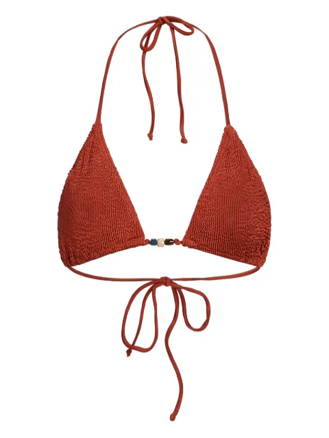 Bond-eye beaded Ingrid bikini top Brown BOUND674