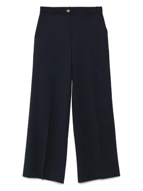 SANDRO minimal chalk-striped trousers Blue SFPPA01775