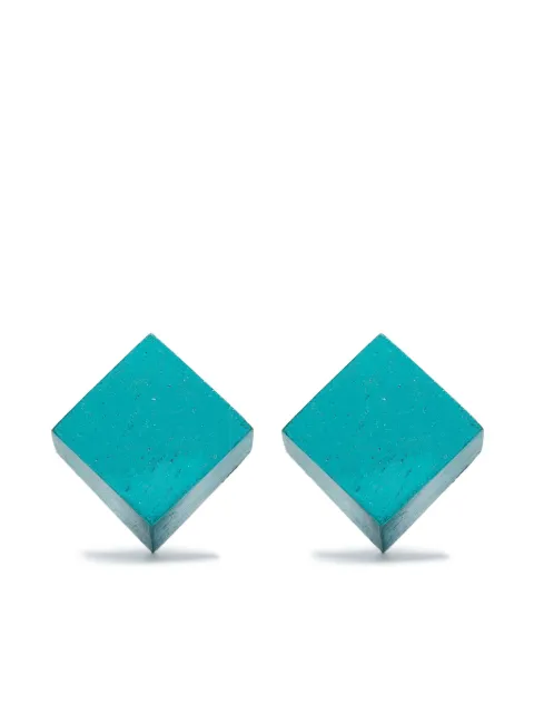 Monies geometric earrings Blue 8387B