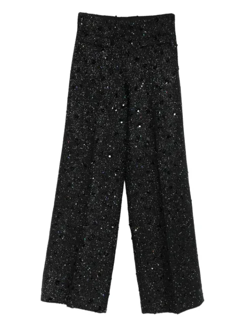 SANDRO sequin-embellished trousers Black SFPPA01801